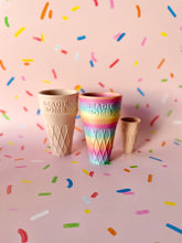Load image into Gallery viewer, Jumbo Choc Bomb Icecream Cone - Rainbow