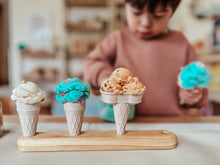 Load image into Gallery viewer, Wooden Icecream Cone Stand 4-Hole