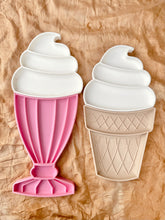 Load image into Gallery viewer, Large Icecream Cone Trinket Tray / Bioplastic Sensory Tray (2-piece)