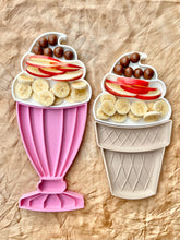 Load image into Gallery viewer, Large Icecream Cone Trinket Tray / Bioplastic Sensory Tray (2-piece)