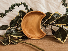 Load image into Gallery viewer, Wooden Mini Crescent Moon Tray
