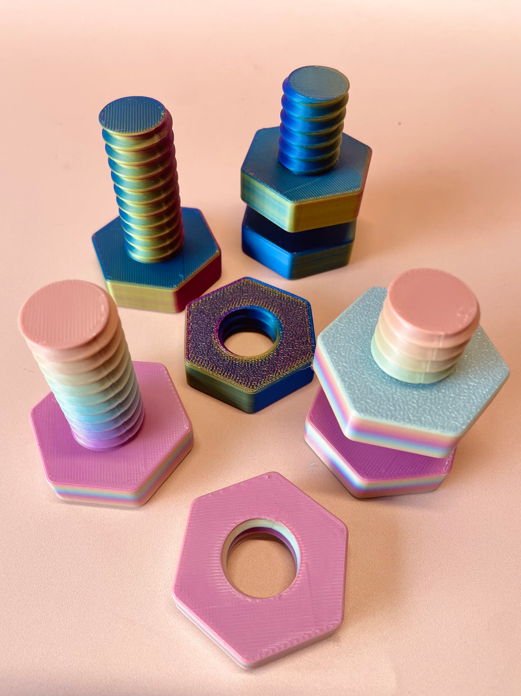 Eco Nut & Bolt Fidgets - 4 Pack
