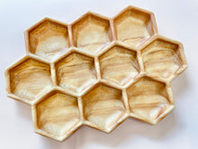 Load image into Gallery viewer, Large Wooden Honeycomb Tray SECONDS ($50 RRP for $20)