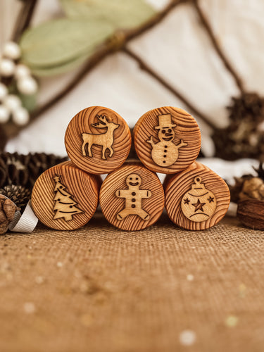Wooden Christmas Stamps - Traditional