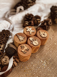 Wooden Christmas Stamps - Traditional