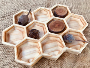 Wooden Honeycomb Trinket Tray