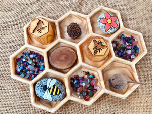 Wooden Honeycomb Trinket Tray