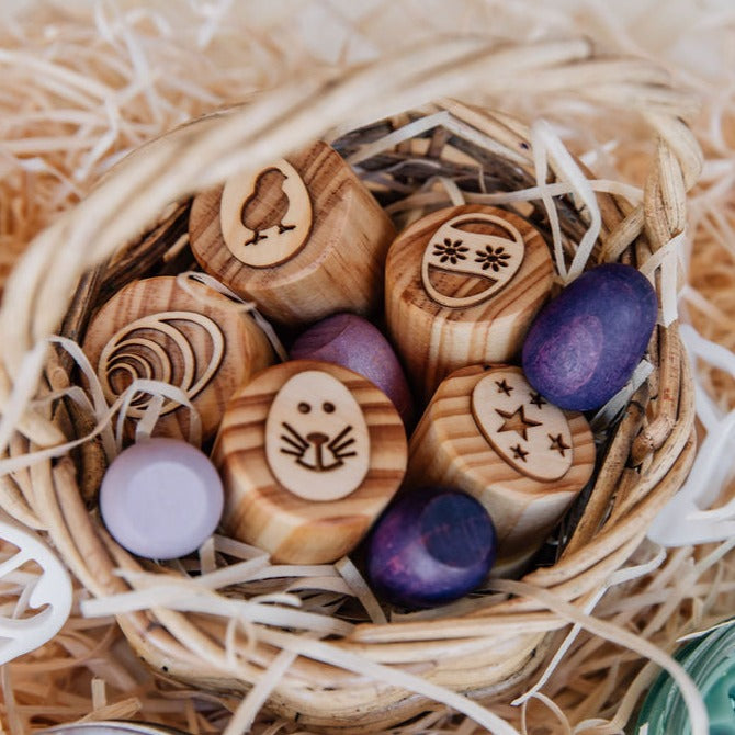 Easter Wooden Stamps - Eggs