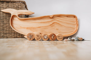 Large Wooden Whale Trinket Tray