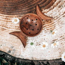 Load image into Gallery viewer, Wooden Crescent Moon Strainer